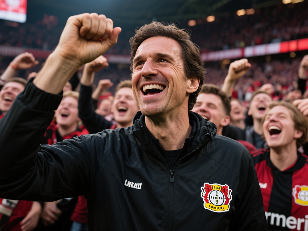 “告别勒沃库森!阿隆索赛后翻越围栏,与球迷深情互动” 在现场的视频中,阿隆索与球迷们高声合唱,