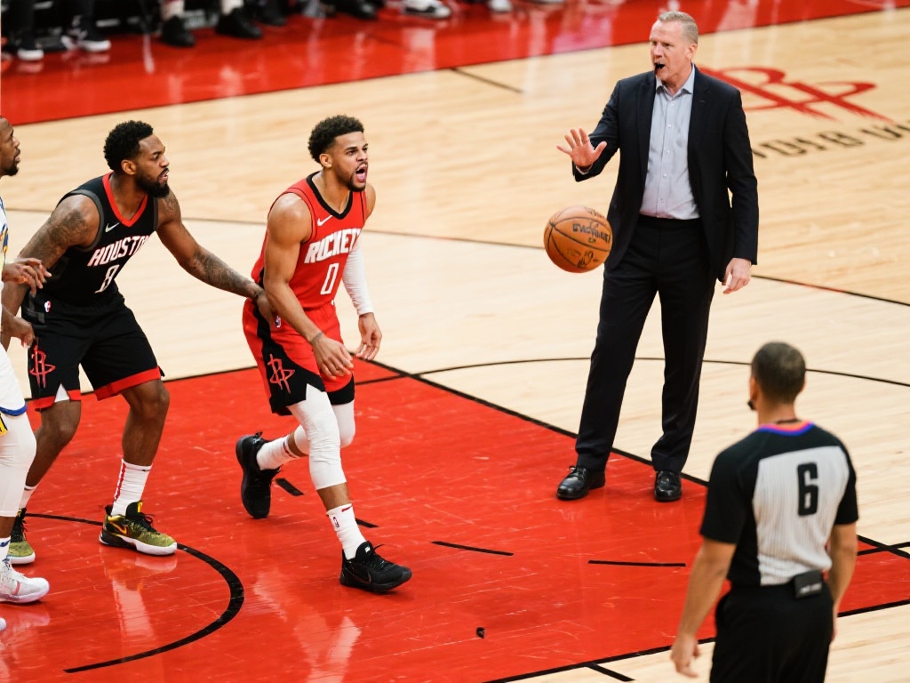 范弗利特三分未中质疑被犯规,火箭挑战成功赢得3次罚球 在最近一场火箭队对阵对手的比赛中,范弗利